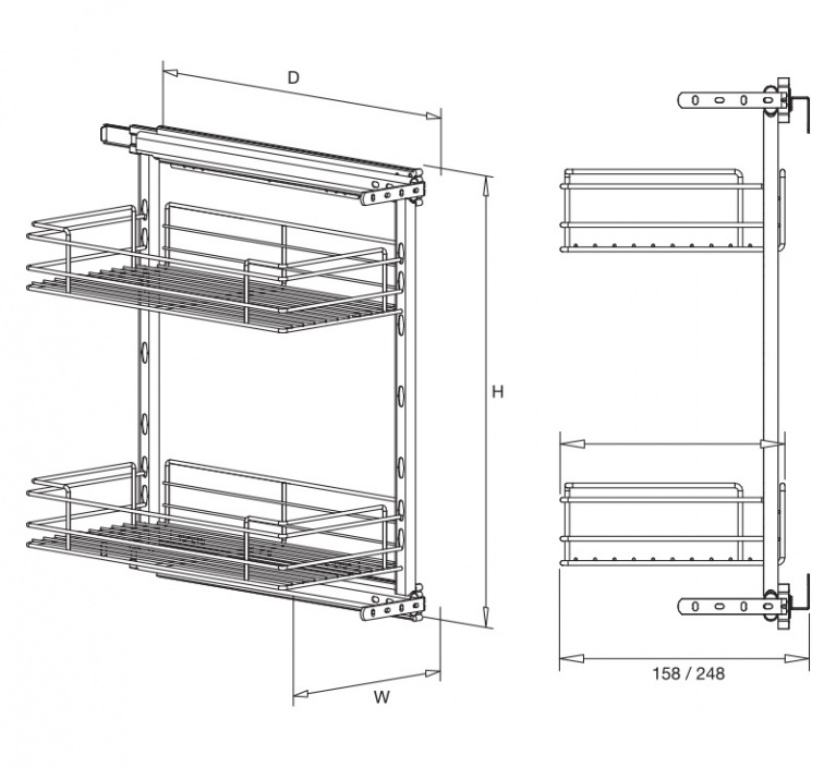 Side Mount Pull-out Utility Unit